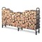 8ft Black Steel Firewood Rack Outdoor Wood Log Storage Keeps Firewood Off Ground